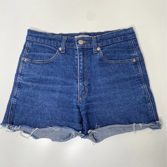 J. Crew High Rise Raw Hem Denim Shorts Sz 6 - Picture 1 of 4
